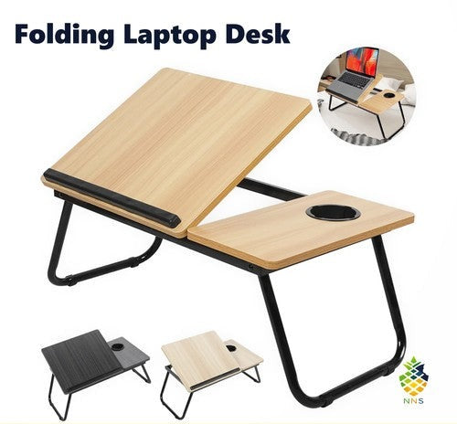 Folding Desk Laptop Table 5-Level Height Adjustment Modern Strong Space Saving
