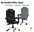 GartistGO Executive Office Chair High Back Desk Ergonomic Recliner Gray Black