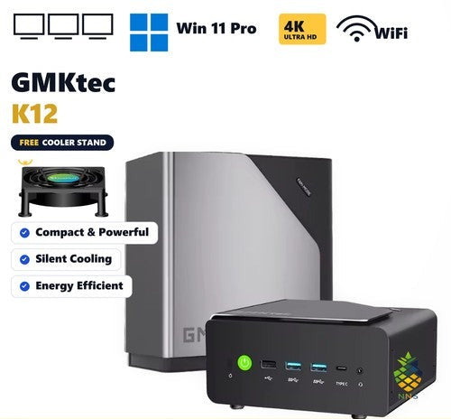 GMKtec K12 Fast Gaming Mini PC AMD Ryzen 7 H 255 16GB DDR5 1TB WiFi 6E BT 5.2