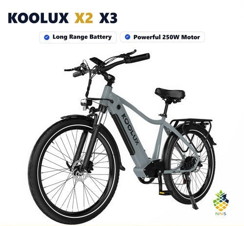 KOOLUX X3 Adult Electric Bike 26 Inch Tire 48V 250W E Mountain Bike City Cruise