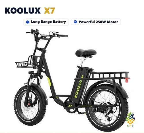 KOOLUX X7 Electric Bike 36V 250W 20" Commuter City Cruiser Long Range e Bike UK