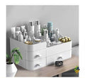Large 3-Drawer Makeup Organiser White Cosmetic Storage Box Vanity 34.8x22.5cm UK