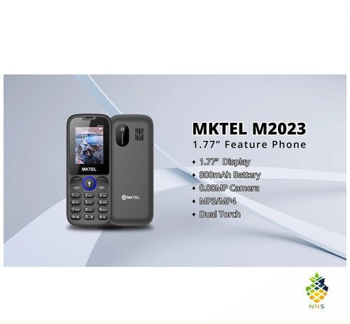 MKTEL M2023 Classic Feature Phone 1.77inch Display Dual SIM FM Radio Flashlight