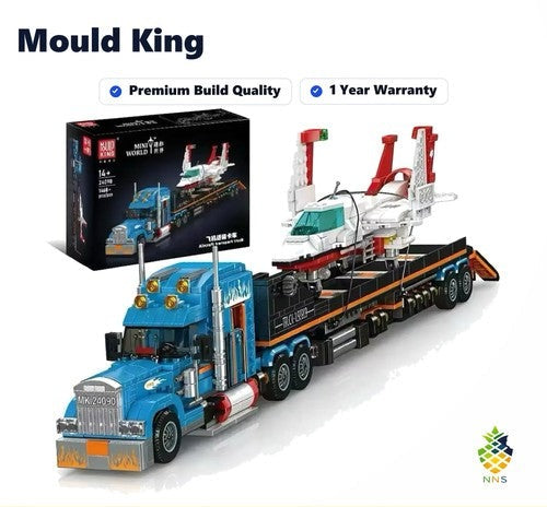 Mould King 24090 Aircraft Transport Truck Model Building Blocks Fun Kids Gift