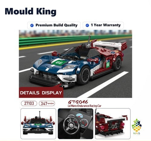 Mould King 27103 Sports Car Building Blocks Kits MOC Famous Car Model Kids DIY
