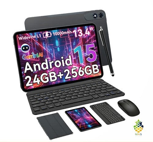 NNS 13.4in Android Tablet 24GB 256GB 120Hz 10000mAh + Keyboard Pen Gaming UK