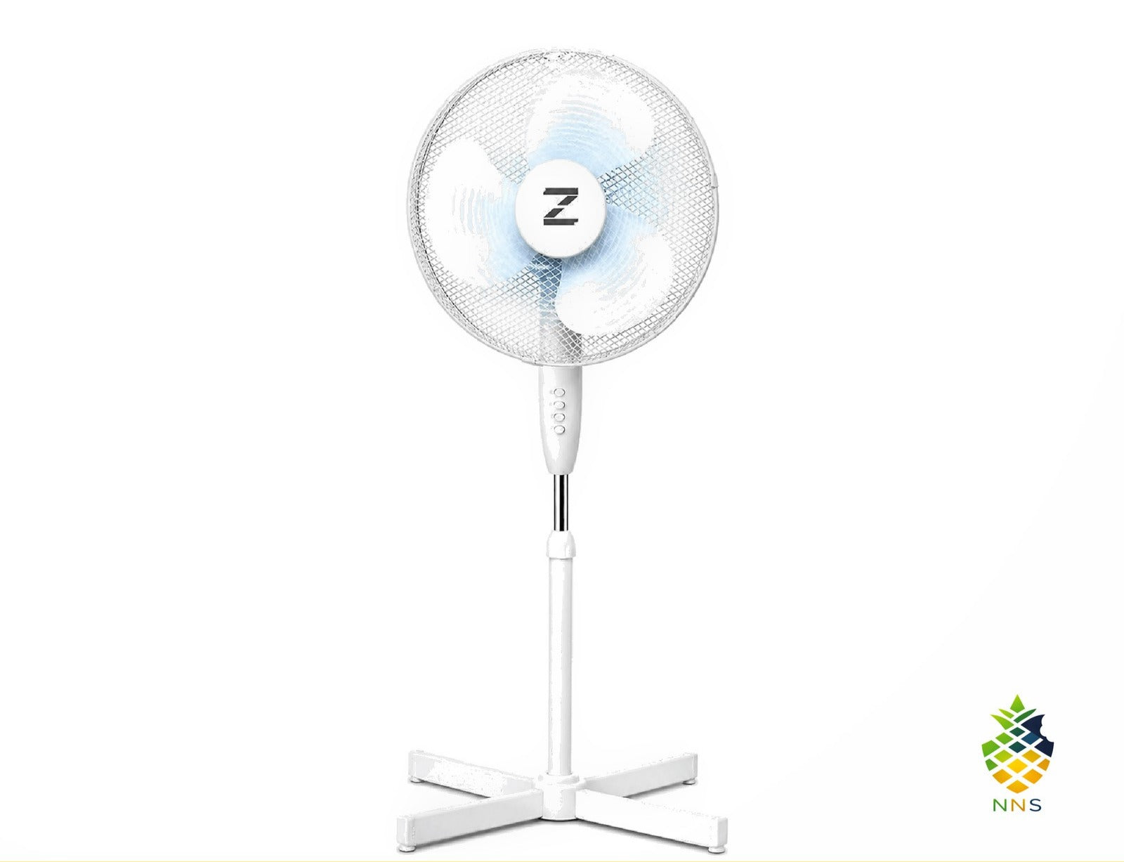 Pedestal Fan 17in Extendable Oscillating 3-Speed Adjustable Height Tiltable UK