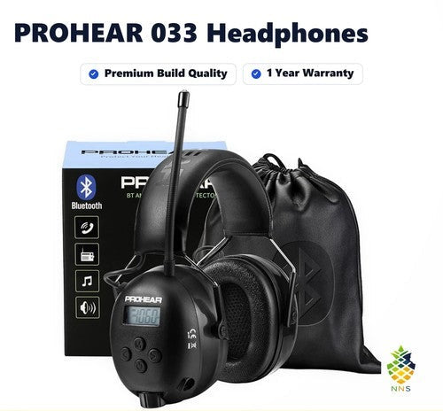 PROHEAR 033 Bluetooth 5.0 Headphones Noise Reduction Rechargeable 2000mAh UK