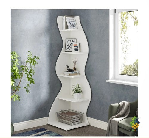 Tribesigns 5-Tier Corner Bookshelf Modern Industrial Designer Storage Display UK